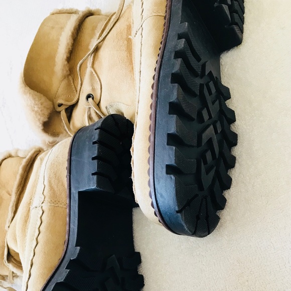 ‼️SOLD‼️Blondo Genuine Shearling Tan Suede Boots - Picture 2 of 8